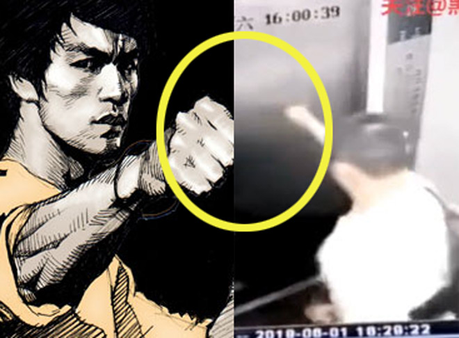 Chấn động: “Truyền nhân” Lý Tiểu Long tung cú đấm 1 inch vỡ thang máy - 1