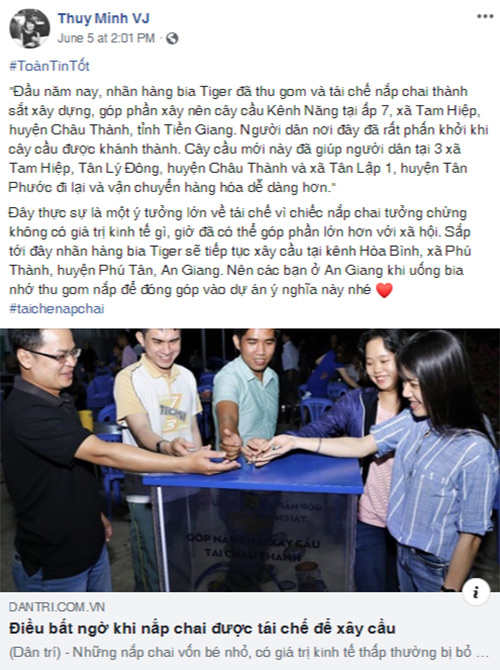 Thùy Minh, MC Quốc Khánh kêu gọi bạn trẻ thu gom, tái chế nắp chai hỗ trợ cộng đồng - 1