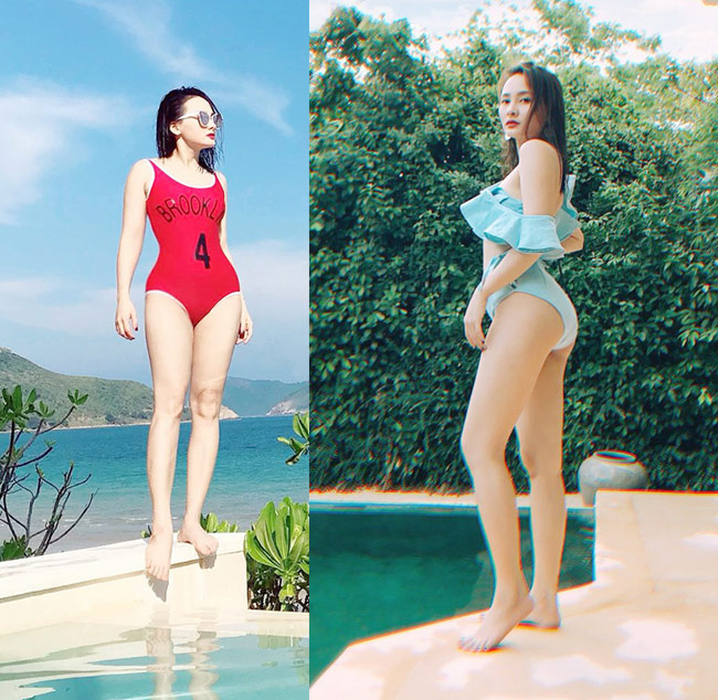 Cô không sở hữu lợi thế chiều cao như hoa hậu hay đôi chân dài như người mẫu nhưng thân hình cân đối, gợi cảm bất ngờ.