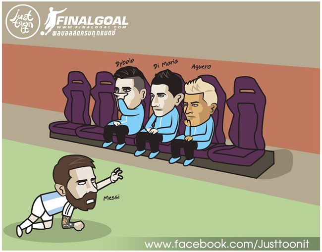 Messi phải "quỳ gối" cầu xin các cầu thủ Argentina.