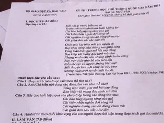 Tin tức trong ngày - Nóng 24h qua: Nam sinh chụp ảnh đề Văn, đăng lên mạng xã hội ngay tại phòng thi