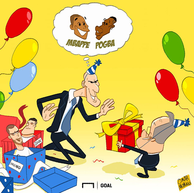 HLV Zidane hồi hộp chờ món quà tiếp theo.