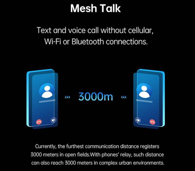 Không cần Wi-Fi, 3G hay bluetooth, người dùng vẫn có thể gọi thoại cho nhau trong 3km - 1