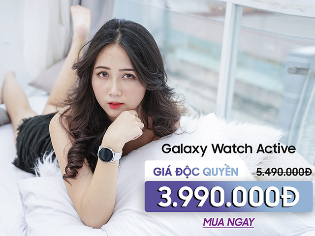 Sau Galaxy Watch, đến lượt “anh em” Galaxy Watch Active giảm sốc đến 30%
