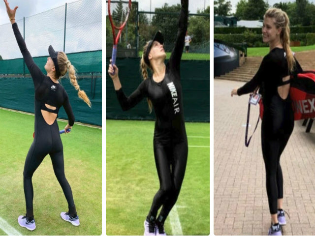 Thể thao - Wimbledon náo loạn  với bộ đồ miêu nữ "lộ hết" của mỹ nhân tennis