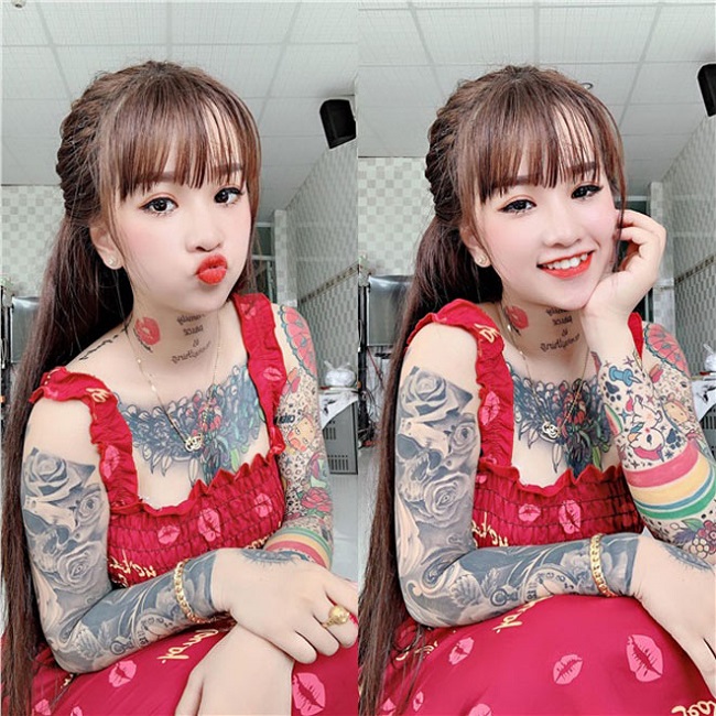 Tuy nhiên, mẹ của Thiên Hương ủng hộ chuyện con gái xăm trổ và khuyến khích cô sau này trở thành một nữ thợ xăm.&nbsp;