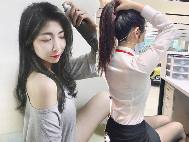 Mải dạy cách đeo khẩu trang, hot girl bán ô tô để lộ điểm sai trên áo công sở