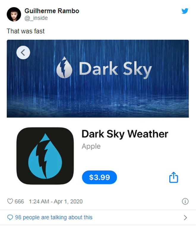 "Nhà táo" mua lại ứng dụng thời tiết Dark Sky siêu đỉnh - 2