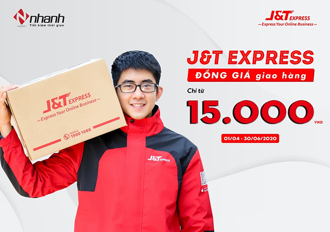 J&T Express đồng giá giao hàng chỉ từ 15.000đ cho khách hàng trên Nhanh.vn - 1