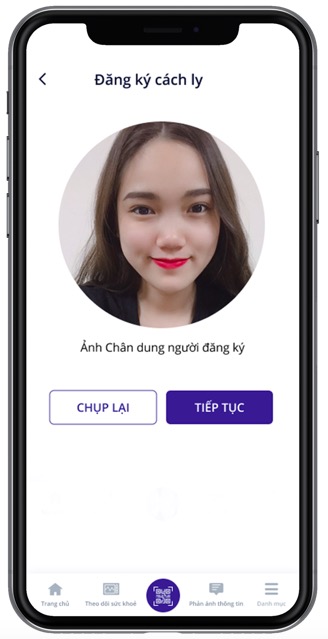 Hướng dẫn đăng ký cách ly và "check-in" điểm danh bằng khuôn mặt - 3