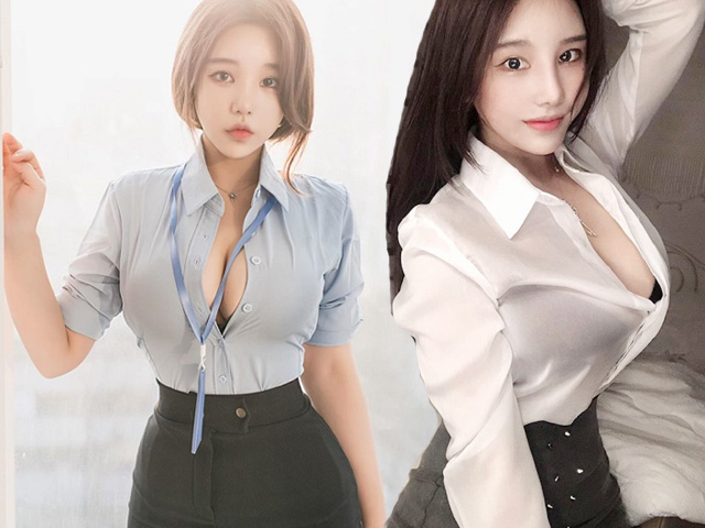 "Nữ công sở hot nhất Hàn Quốc" chăm mặc mốt bung cúc