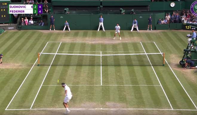 Federer và tình huống chơi trái 1 tay đẳng cấp ở chung kết Wimbledon 2019