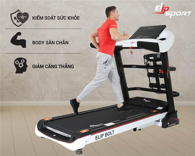 Rèn luyện, tăng cường sức khỏe với máy chạy bộ ELIP