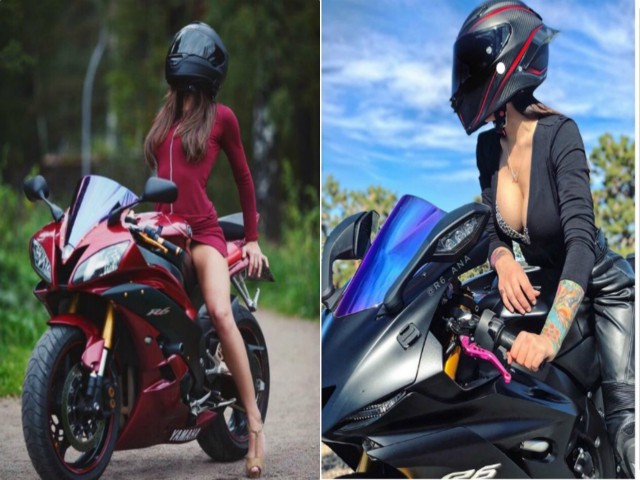 Thế giới xe - Ngắm người đẹp “giấu mặt” vẫn tỏa sức hút mê hoặc bên môtô khủng