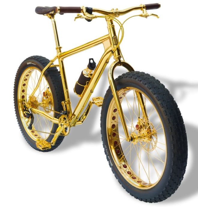 Lóa mắt xe đạp leo núi bằng vàng giá 1 triệu đô, nạm 600 hạt kim cương - 1