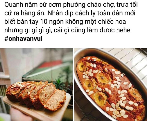 Món bánh chuối hấp dẫn của cô nhân viên truyền thông dù "không có hoa tay"