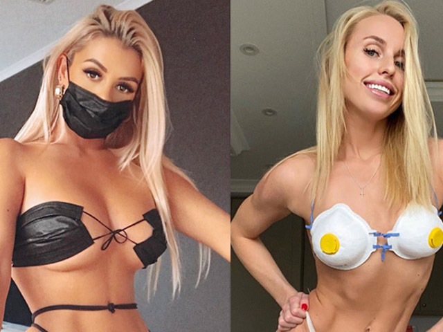 Thời trang - Người đẹp Úc, Nga bị chỉ trích vì mặc khẩu trang, giấy vệ sinh thành bikini