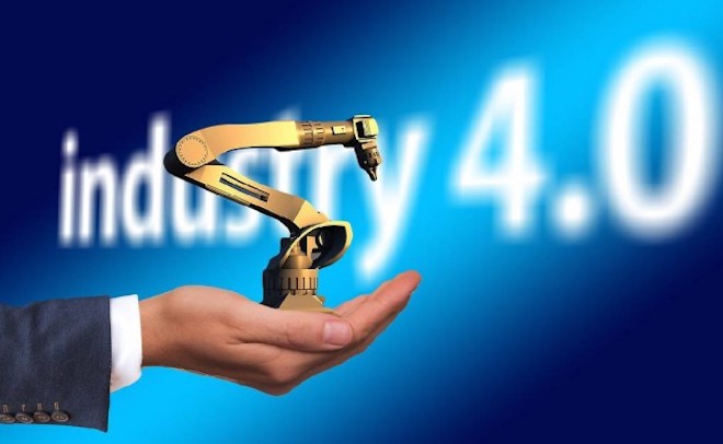 Cánh tay robot là một biểu tượng cho cuộc cách mạng công nghiệp 4.0.