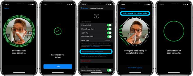 Mẹo mở khóa Face ID dù vẫn đeo khẩu trang - 2