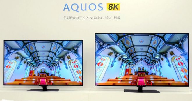 TV Sharp LCD AQUOS 8K.