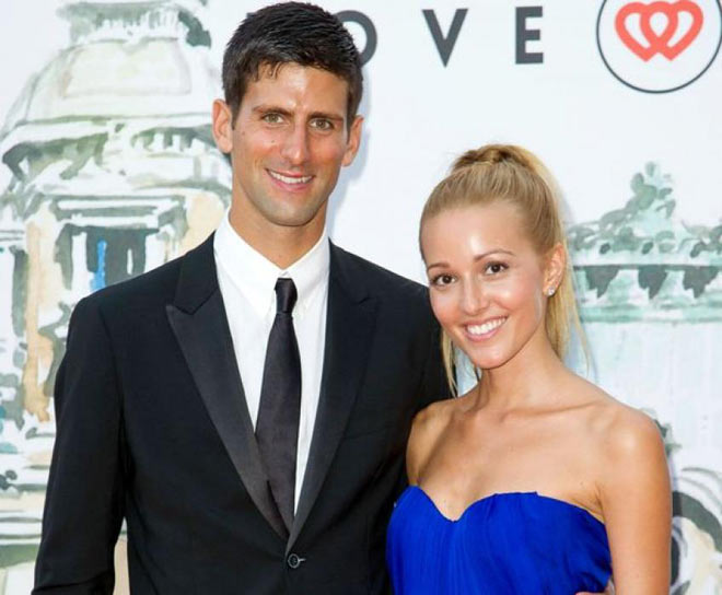 Novak Djokovic và người vợ xinh đẹp Jelena Ristic