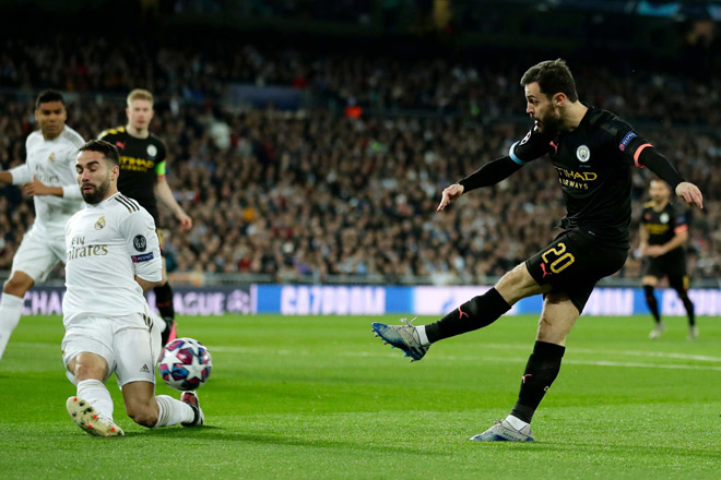 Man City giành thắng lợi 2-1 trên sân Santiago Bernabeu của Real Madrid ở lượt đi vòng 1/8 Champions League năm nay nhưng họ vẫn chưa thể đá trận lượt về vì Covid-19