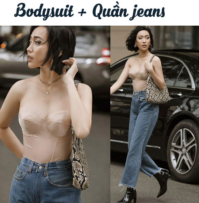 Gợi ý mix bodysuit màu da ra đường - 8