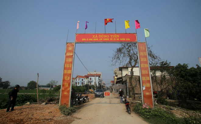 Thôn Đông Cứu (xã Dũng Tiến, huyện Thường Tín, TP Hà Nội) nơi bệnh nhân 266 sinh sống