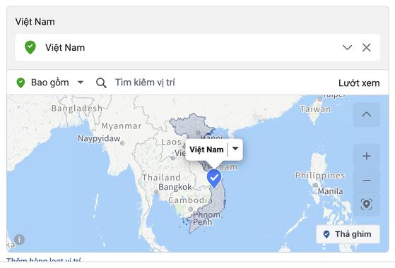 Facebook không hiển thị 2 quần đảo Hoàng Sa và Trường Sa của Việt Nam. Ảnh: TIỂU MINH