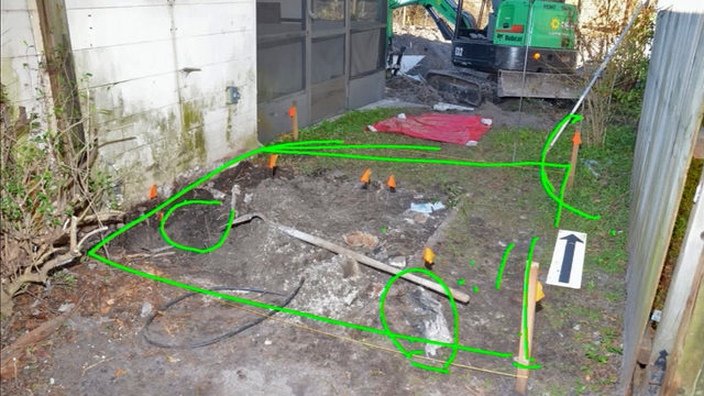 Khu vực phát hiện khối bê tông có chứa thi thể của Bonnie Haim.