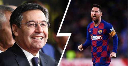 Barca họp khẩn vụ nội chiến: Chủ tịch Bartomeu gặp Messi làm gì?