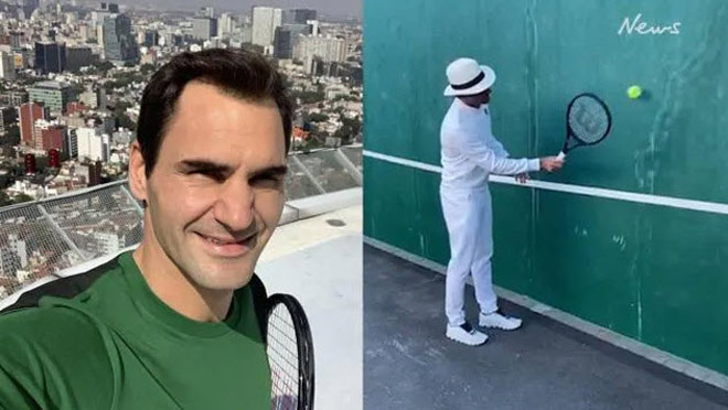 Federer đăng tải clip đánh vợt đầy lịch lãm lên twitter