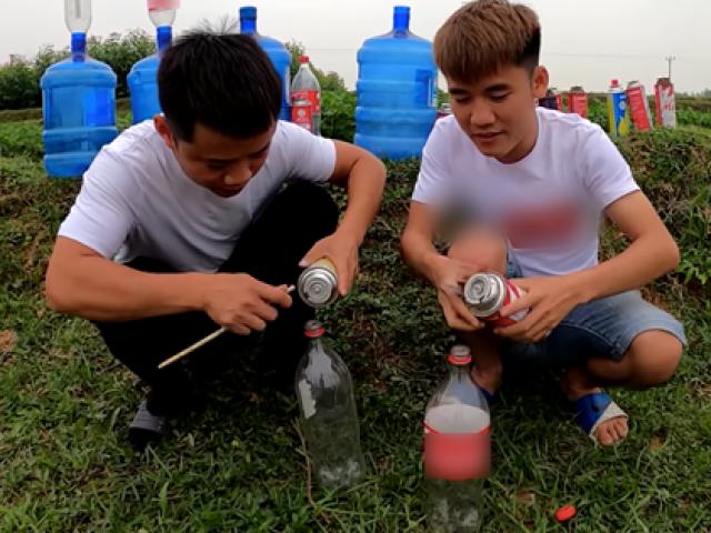 Con trai bà Tân Vlog bị "ném đá" dữ dội vì clip chiết gas mini làm tên lửa nước
