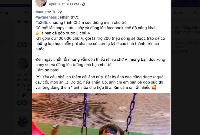 "Giải mã" sự lan tỏa mạnh mẽ của chiến dịch "gom 100.000 chữ A" trên Facebook - 1