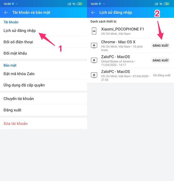 Cách đăng xuất tài khoản Zalo và Facebook từ xa - 3