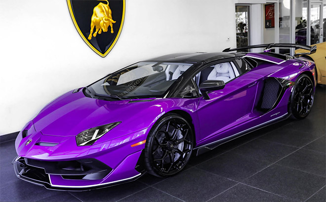 Siêu phẩm Lamborghini Aventador SVJ Roadster màu tím độc lạ về Việt Nam - 2