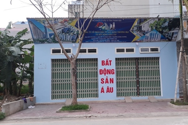 Văn phòng Công ty bất động sản Á Âu, nơi xảy ra sự việc.