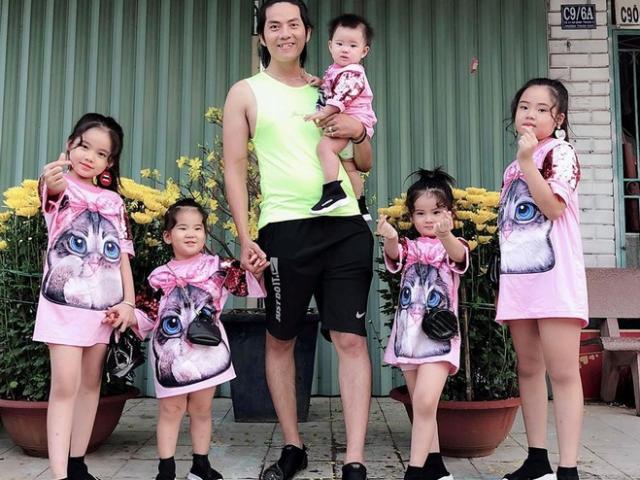 Bạn trẻ - Cuộc sống - Ông bố khoe 5 cô con gái xinh xắn, thành quả sau 15 năm "rước vợ về dinh"