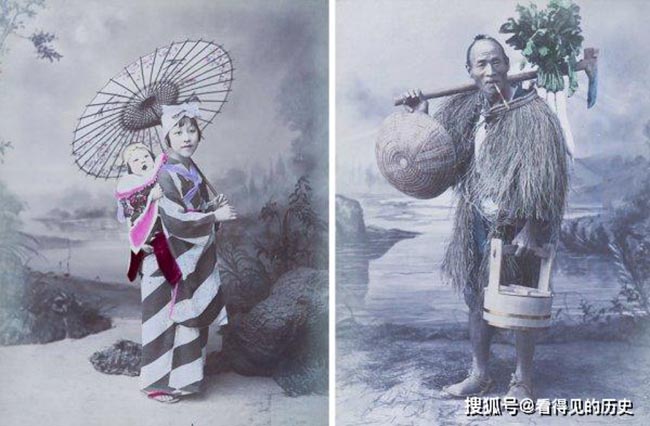 Trang phục của người Nhật vào thế kỷ 19.
