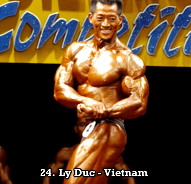 Lực sĩ Lý Đức của Việt Nam, 7 lần vô địch thể hình châu Á hạng 80kg. Ảnh chụp từ BodybuildingPro