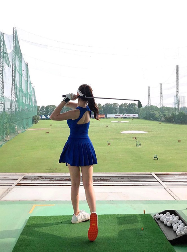 Cũng chính nhờ Golf mà cô gặp được người yêu hiện tại của mình trong một lần đi nhầm sân tập.