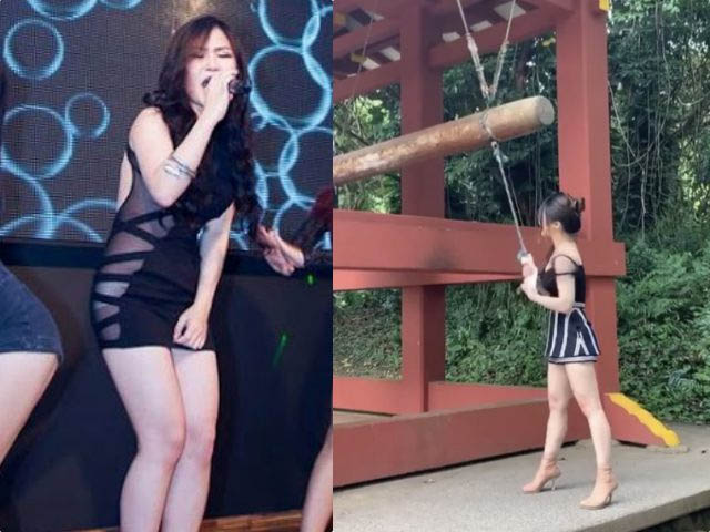 Đời sống Showbiz - Hương Tràm mặc váy ngắn đi chùa bị chỉ trích dữ dội