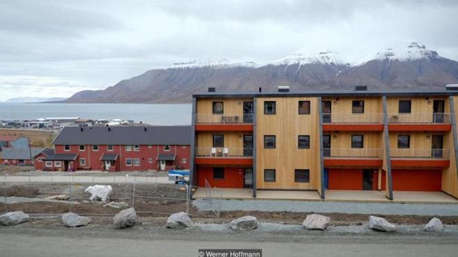 Một góc khu định cư Longyearbyen.
