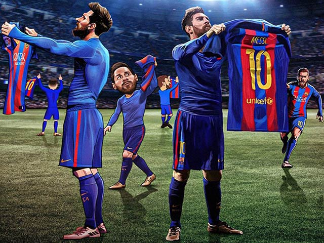 Ảnh chế màn ”phơi áo” của Messi từng khiến Ronaldo và Real chết lặng