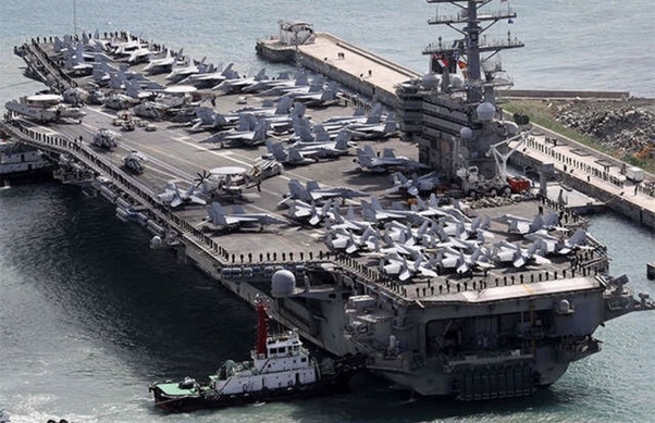 Mỹ có các hạm đội tàu sân bay uy lực đủ sức hoạt động ở bất kỳ đâu trên thế giới chỉ sau một thời gian ngắn.