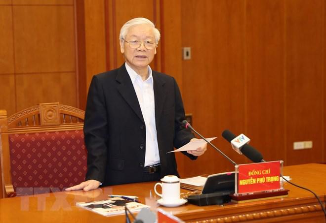 Tổng Bí thư, Chủ tịch nước Nguyễn Phú Trọng, Trưởng Tiểu ban Nhân sự Đại hội XIII của Đảng (ảnh IT).