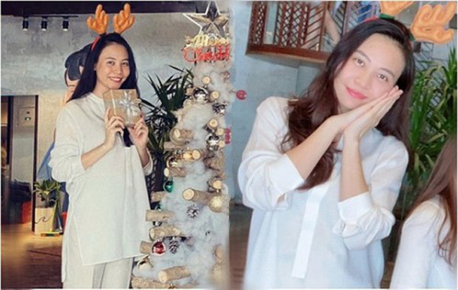 Không ít lần Đàm Thu Trang diện trang phục áo, váy rộng khiến dân tình càng thêm nghi ngờ.