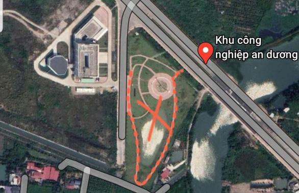 Nếu quan sát bằng vệ tinh có thể thấy công trình xây trái phép này giống hình "đường lưỡi bò" phi pháp - Ảnh: Google Map