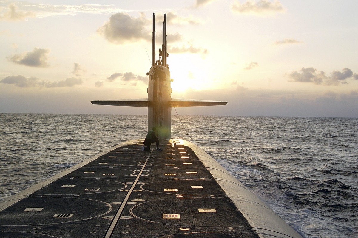 Tàu ngầm hạt nhân&nbsp;USS Wyoming thuộc lớp Ohio của Mỹ.