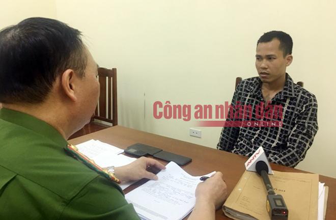 Đối tượng Vũ Văn Quân khai nhận hành vi sử dụng súng bắn tử vọng nạn nhân Đào Trọng Tuận.